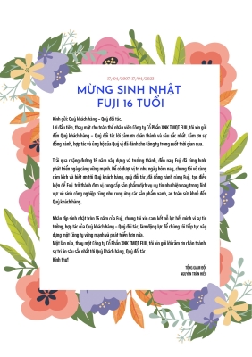 MỪNG SINH NHẬT FUJI 16 TUỔI